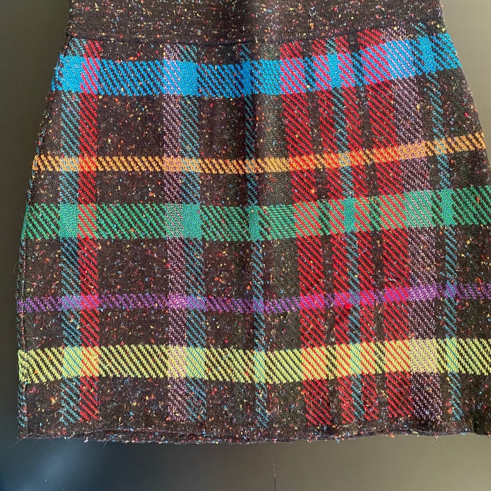 Anthropologie Plaid Mini Skirt - Multicolor